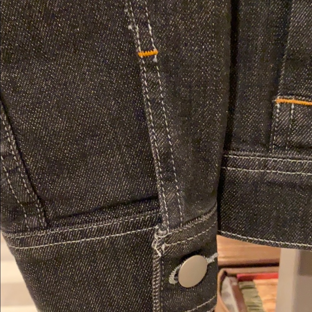 Eileen Fisher black jean jacket - Picture 3 of 5